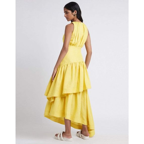 AJE Caliente Tiered Cut Out Dress Size 2 $595 - Picture 3 of 9